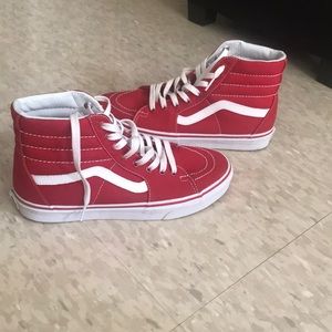 Red Hightop Old Skool Vans